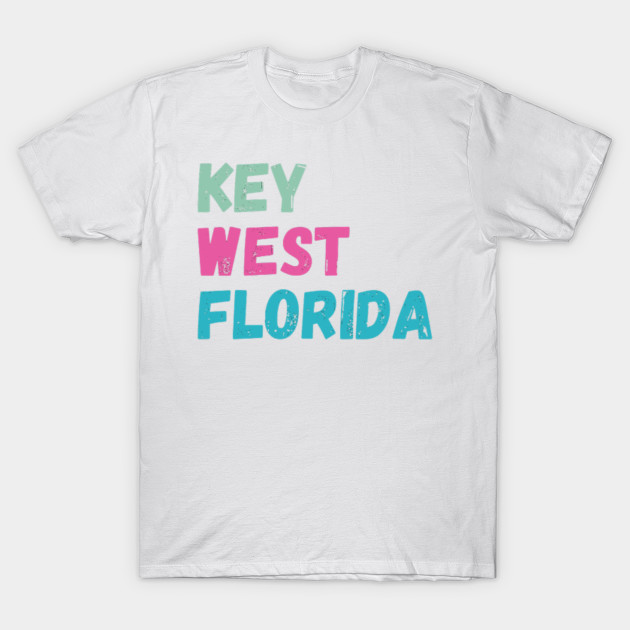 Key West Florida Weathered Letters T-Shirt-TOZ